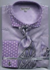  Polka Dot Dress Shirt - Lavender