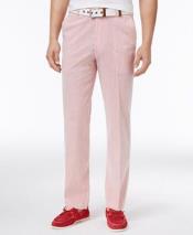  Big And Tall Seersucker Pants For Men - Pink