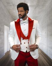  Statement Suits White ~ Red