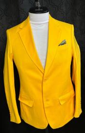  Cotton Blazer - Mens Summer Sport Coat - Yellow