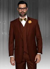  Mens Suits Regular Fit - Wool Suit - Pleated Pants - Copper Suit