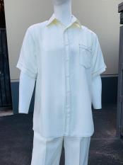  Mens Big and Tall Walking Suit - White