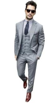  Light Gray ~ Grey Big and Tall Linen Suit