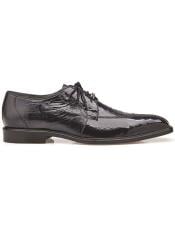  Belvedere Siena Ostrich Lace Up Shoes Navy