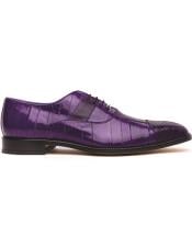  Belvedere Mare Ostrich - Eel Shoes Purple
