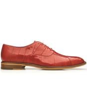  Belvedere Mare Genuine Ostrich - Eel Shoes Ant Red