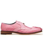  Belvedere Valter Caiman Crocodile and Lizard Shoes Rose Pink