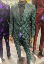  Fancy Hunter Green Suit