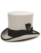  Top Hat - Grey with Black