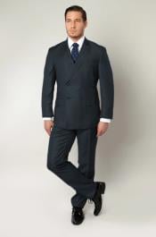  Dark Grey Double Breasted Suit - Slim Fitted Suit