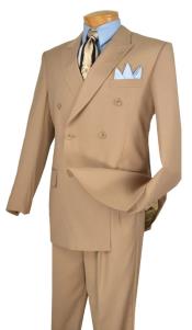  Mens 48 Short Suit - Beige Suit
