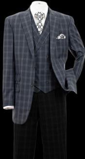  Gray Plaid Blazer - Mens Gray Windowpane Sportcoat