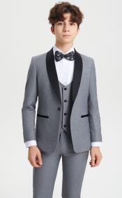  Boys Tuxedo - Medium Grey Kids Suit