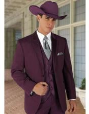  Mens Western Style Suits - Burgundy Cowboy Suit - Country Wedding Suits