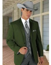  Mens Western Style Suits - Olive Cowboy Suit - Country Wedding Suits