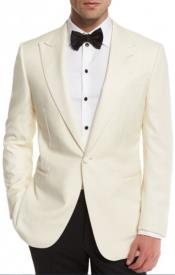 Ivory ~ Cream ~ Off White 3 Piece Shawl Lapel Tuxedo Suit Ve