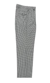  Houndstooth Wide Leg Pants Wide leg Pants Plus Matching Double Breasted Vest 100% Wool - Black and White