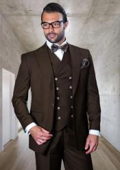  Big and Tall Suits - 100%  Wool Suit - Peak Lapel Classic Fit - Pleated Pants -