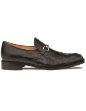  Brand: Mezlan Shoes For Men On Sale Ostrich Asymmetric Ornament Slip On
