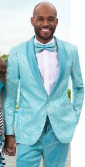  Turquoise Suit - Mens Teal Suit - Light Blue Suit