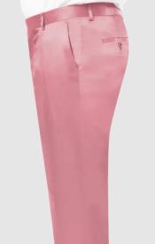  Satin Slim Fit Pants Pink