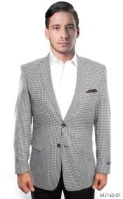  Houndstooth Blazer - Mens Small Houndstooth Wool Sport Coat
