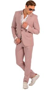  Gianni Testi Suit - Ultra Slim Suit - Stretch Fabric Suit Blush