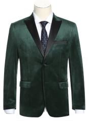  Emerald Green Tuxedo - Green Blazer - Shawl Collar