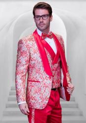  Red and Gold Tuxedo - Prom Suit - Prom Tuxedos