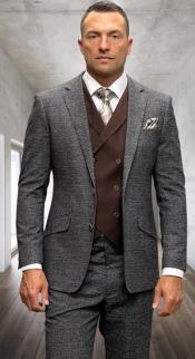  Copper Plaid - Vested Suits - Statement Brand - Vested Suits Wool