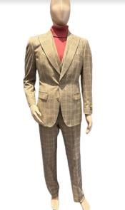  Vested Suits - Patterned Suit - light Color Summer Suit - 1920s Vintage looking Suit - Tan