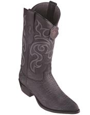  Los Altos Lizard Teju Sanded Black Cowboy Boots J-Toe