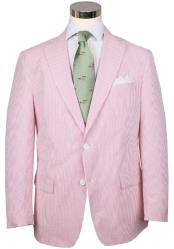  Seersucker Blazer - Pink Lemonade Seersucker Sport Coat