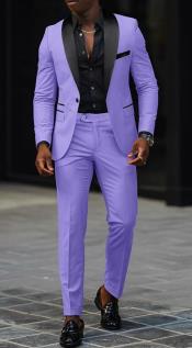  Lilac Prom Tuxedo - Wedding Suit - Groom Tuxedo Suit