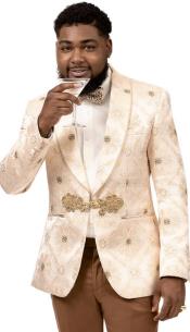  Champagne Color Suit - Champagne Wedding Tuxedo Cream