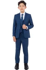  Boys Suit Indigo Blue Suits