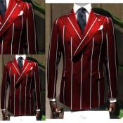  1920s Style Suit - Gangster Suit - Pinstripe Suit - Double Breasted