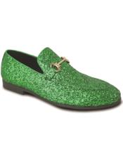  Mens Prom Tuxedo Loafer - Green Prom Shoe - Party Shoe