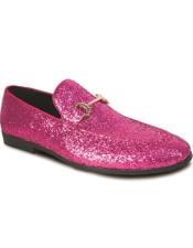  Mens Prom Tuxedo Loafer - Pink Prom Shoe - Party Shoe