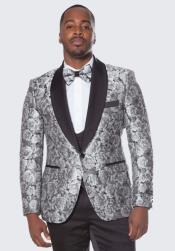  Silver Gray Tuxedo - Grey Prom Suit