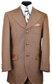  Denim Suit - Cotton Fabric Vested Suit - 3 Pieces Suit -