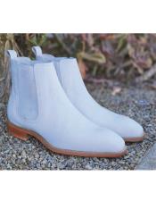  Calfskin Leather Chelsea Boot White