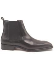  Calfskin Leather Chelsea Boot Black