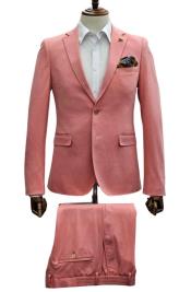  Coral Suit - Salmon Color Suit - Summer Suit