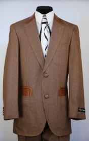  Denim Suit - Denim Blazer - Jean Fabric Suit - Patch Pocket - Rust w/Brass Accents