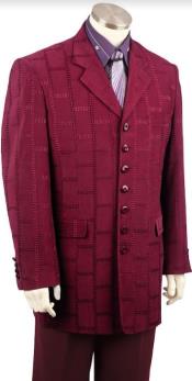  Burgundy Zoot Suit - Maroon Color Fashion Suit
