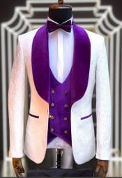  Purple Velvet 4pc Suit