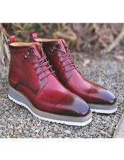  Lace-Up Boot Burgundy