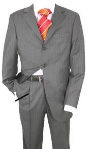 SKU 777 Charcoal Gray Pinstripe Super 120s Wool 149