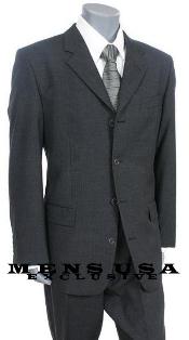 SKU CLK23 High Quality Nicest Charcoal Gray 4 Buttons Mens Worsted Light Weight Wool 199
